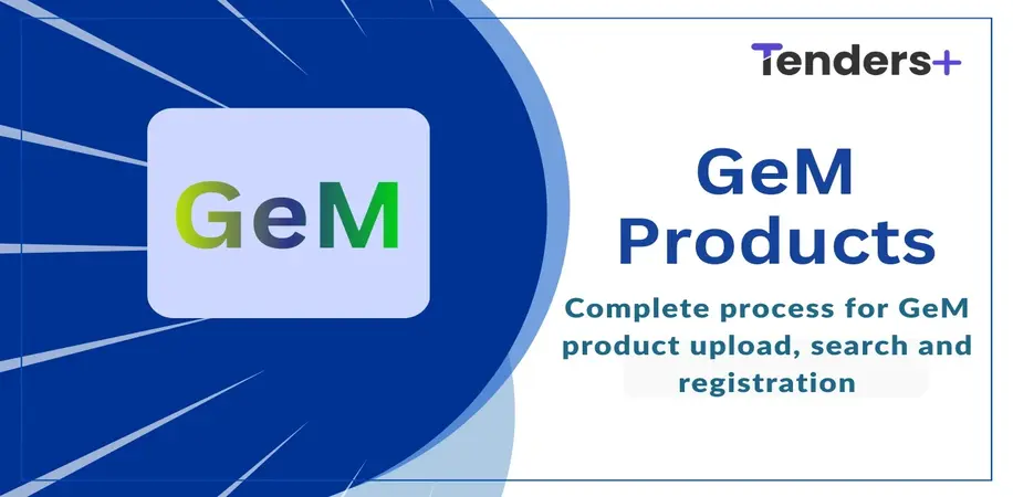 GeM Product Upload Process